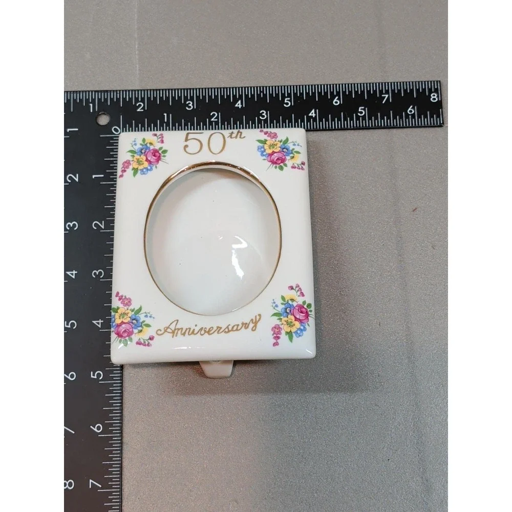 Vintage Norcrest 50th Anniversary Wall Pocket Vase Porcelain Floral Japan AF-550